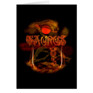 Cartão nascer zodíaco assustador Valxart em Taurus