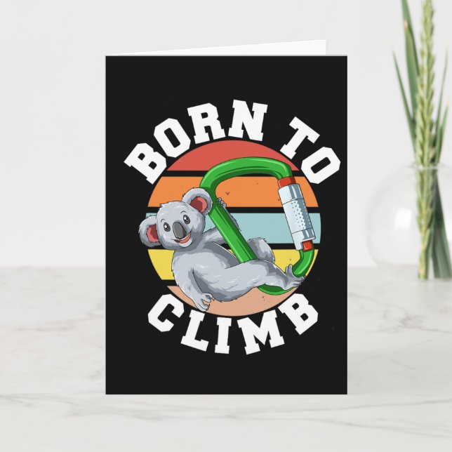 Cartão Nascido Para Subir - Bouldering E Escalada Koala (Frente)