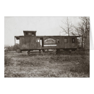 Cartão Nashville e Atlantic Railroad Caboose