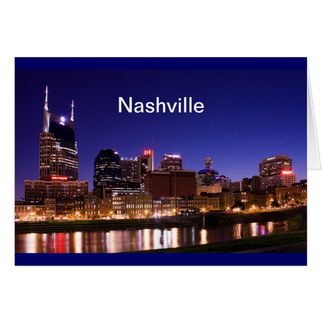 Cartão Nashville Skyline (Frente Horizontal)