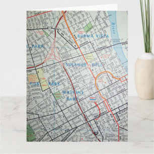 Cartão Nashville, TN Vintage Map