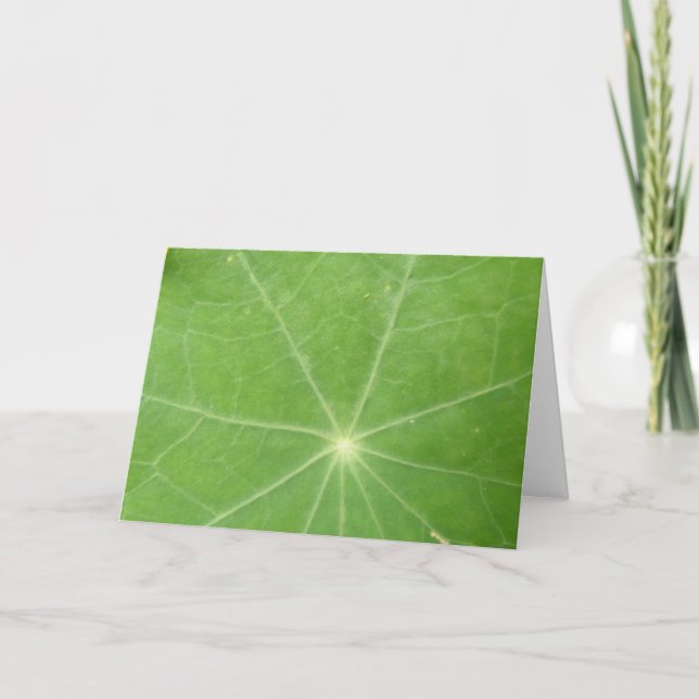 Cartão Nasturtium Leaf Greeting Card (Frente)