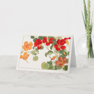 Cartão Nasturtium por Tanigami Konan