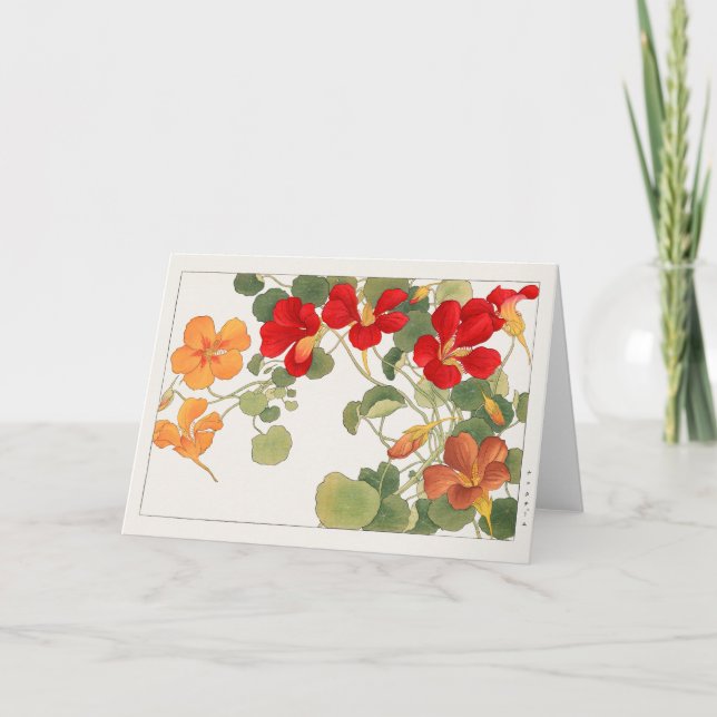 Cartão Nasturtium por Tanigami Konan (Frente)