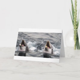 Cartão natação da Vida Aquática da tropical com água de