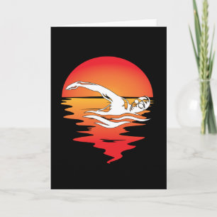 Cartão Natação livre para nadador