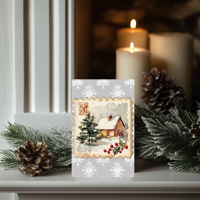 Cartão Natais vintages Carimbo de Algodão (Criador carregado)