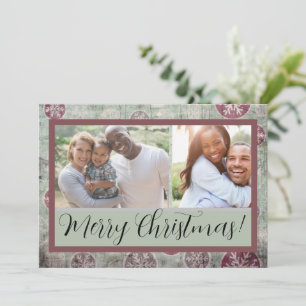 Cartão Natais vintages com dificuldades Foto de pedido de