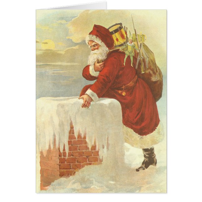 Cartão Natais vintages Obrigado (Frente)