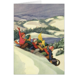 Cartão Natais vintages Obrigado