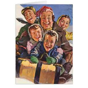 Cartão Natais vintages Obrigado