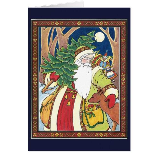 Cartão Natais vintages Obrigado (Frente)