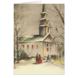 Cartão Natais vintages Obrigado