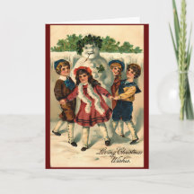 Natais vintages Snowman Winter