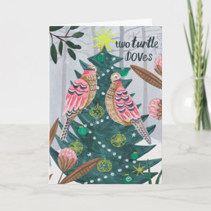 Cartão Natal 12 dias de Natal Duas tartarugas Doves