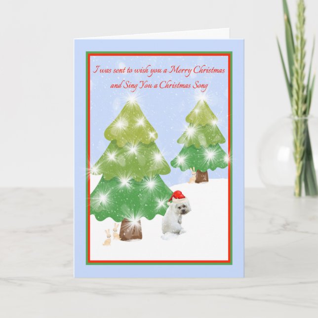 Cartão Natal 2020 com Cachorro Triste (Frente)