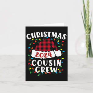 Cartão Natal 2024 Cousin Crew Xmas Lights Santa Hat P