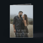 Cartão Natal 2 Fotobotânico floral dobrado feriado<br><div class="desc">Feliz Natal,  moderno e elegante,  cor d'água seca,  cor botânica,  cor mutada,  cores de Natal 2. foto Cartão dobrado de Natal.</div>