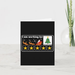 Cartão Natal 5 Estrelas Árvore de Natal Eu estou trabalha