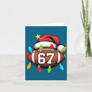 Cartão Natal 67 Meme Futebol Chapéu de Papai Noel Xmas En