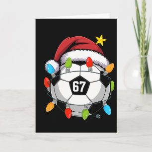 Cartão Natal 67 Meme Futebol Ll Chapéu do Papai Noel Nata