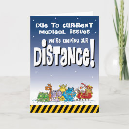 Cartão Natal à distância social