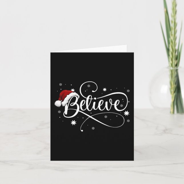 Cartão Natal - Acredite no Pai Natal Acredite no Natal (Frente)