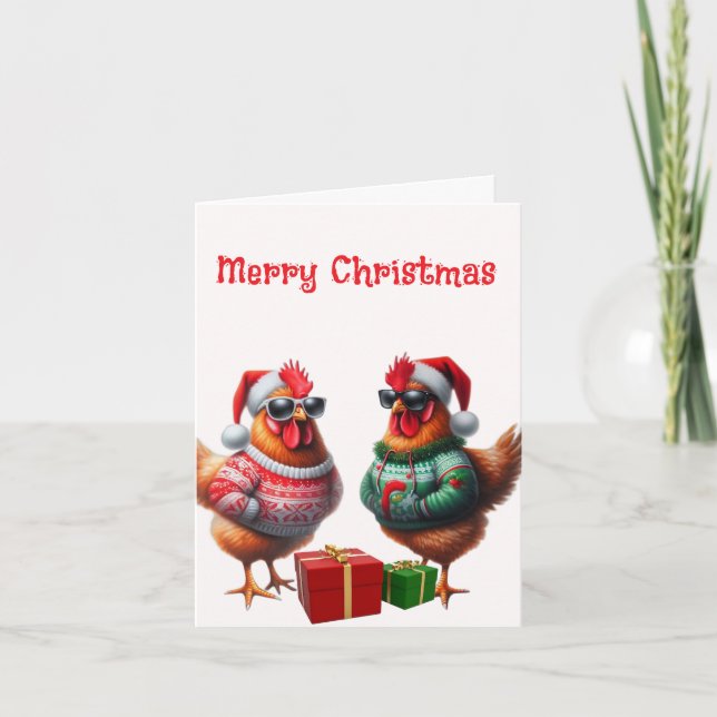 Cartão Natal Amigo Frango (Frente)