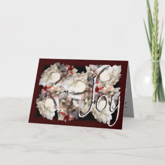 Cartão, Natal, Ano Novo - Cartão Poinsettia