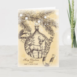 Cartão Natal Antigo Alegre