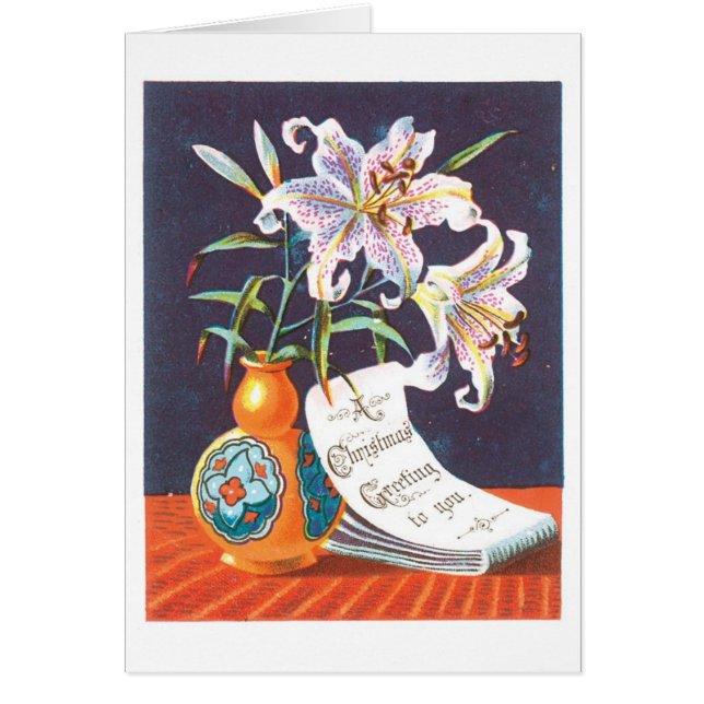 Cartão Natal antigo, Lily (Frente)