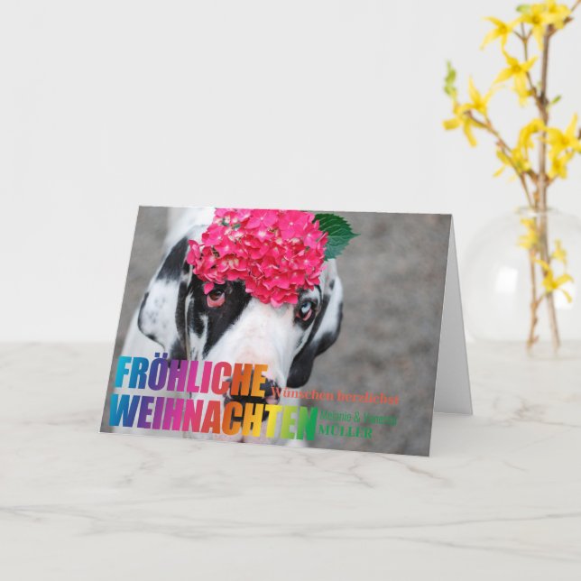 Cartão Natal Arco-íris (Flor Amarela)