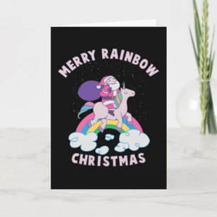 Cartão Natal Arco-Íris Feliz