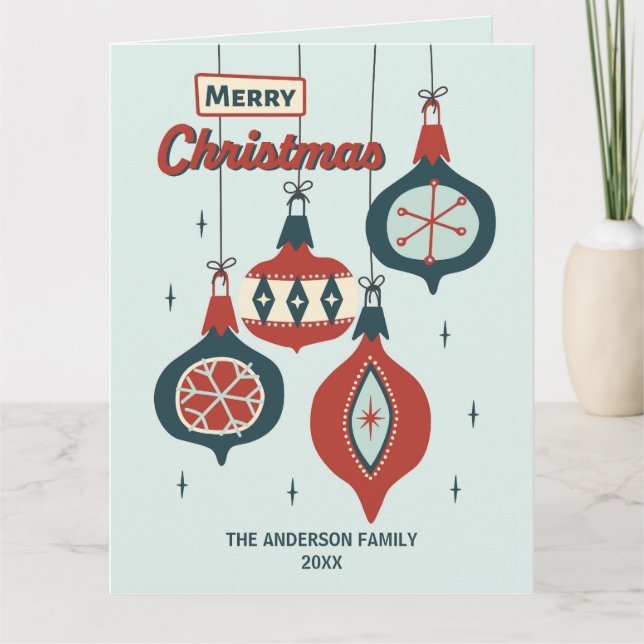 Cartão Natal atômico do século médio (Frente)