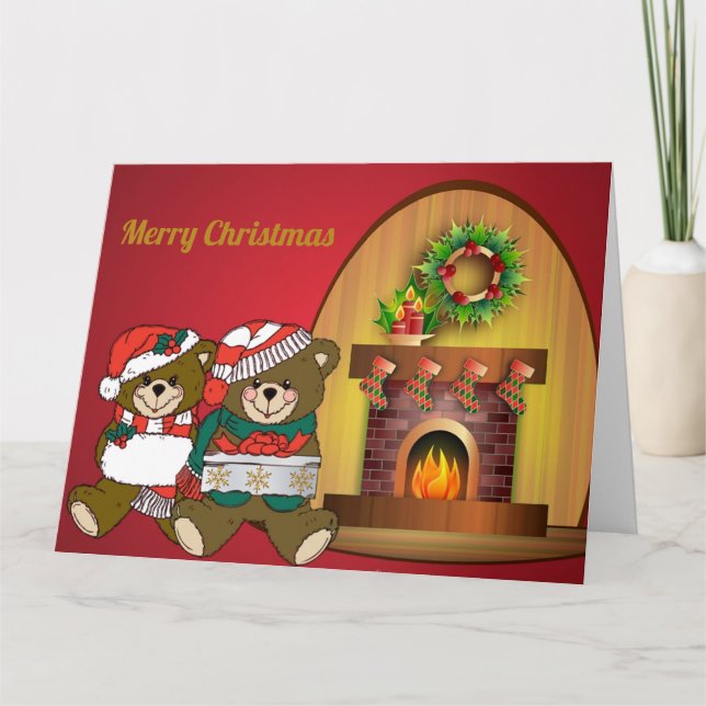 Cartão Natal Bears Natal (Frente)