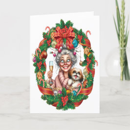 Cartão Natal bonito Mais velho