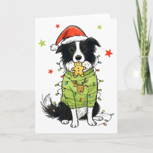 Cartão Natal Border Collie Natal Border Collie Cão Mãe