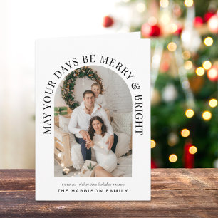 Cartão Natal brilhante da Feliz de Fotografias de Arch