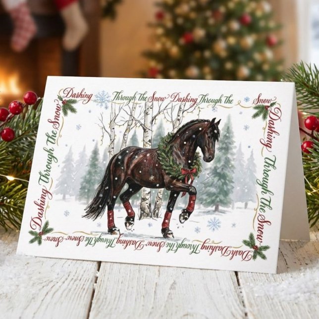 Cartão Natal Cavalo  (Criador carregado)