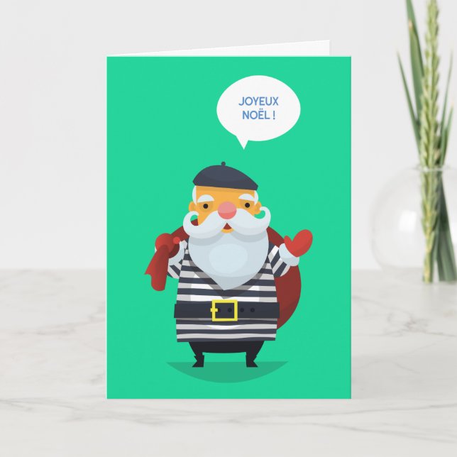 Cartão Natal com Estilo Parisiense (Frente)