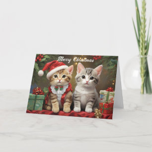 Cartão Natal com Gatos Cons