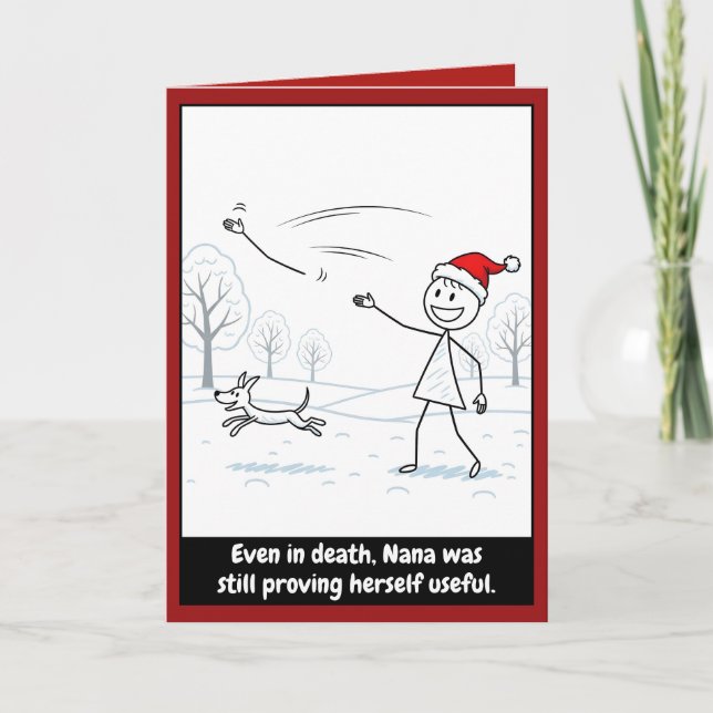 Cartão Natal com humor negro (Frente)