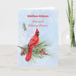 Cartão Natal Comercial de Apreciação de Nome Personalizad