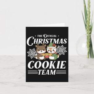 Cartão Natal Cookie Baking Team Funny X-mas