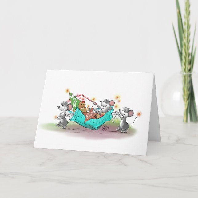 Cartão Natal Cookie Heist (Frente)