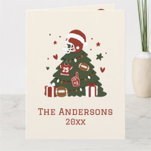 Cartão Natal Customizado de Futebol Americano