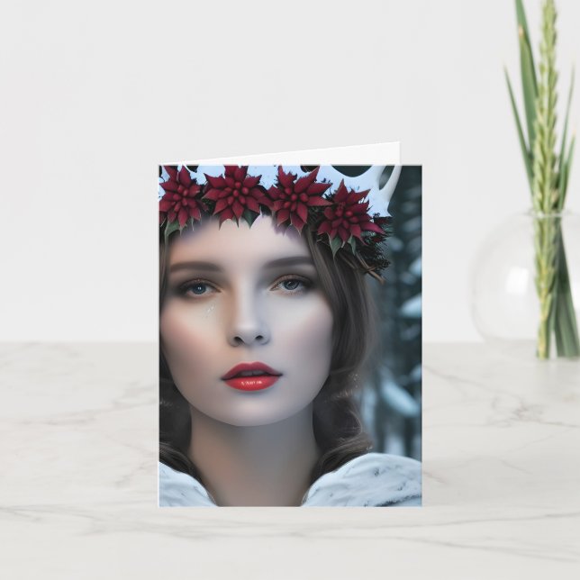 Cartão Natal da Deusa do inverno (Frente)