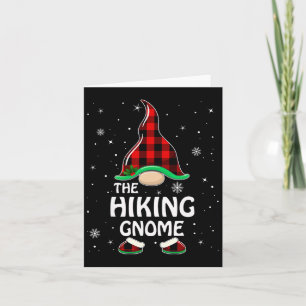 Cartão Natal da Família de Xadrezes de Hiking Gnomo Buffa