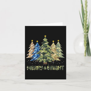 Cartão Natal Da feliz E Feliz De Árvore De Natal De Camo