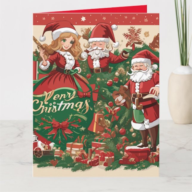 Cartão Natal da feliz Feliz (Frente)